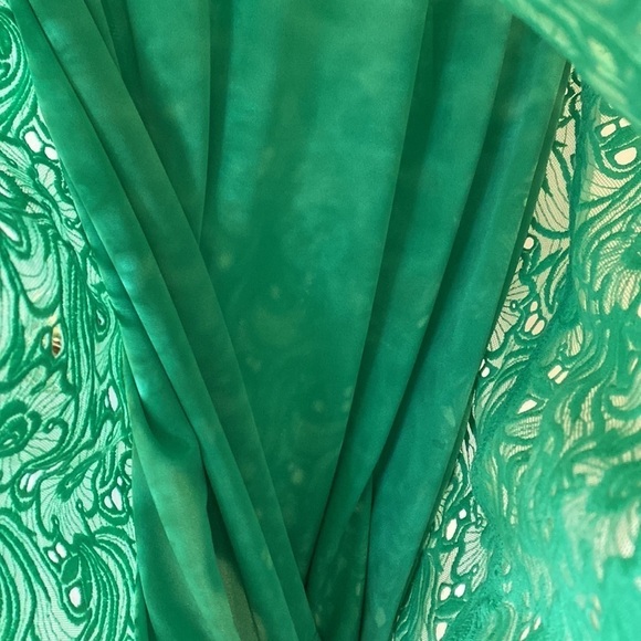 Laundry by Shelli Segal Green Lace Cocktail Dress Size 2 in EUC - Picture 4 of 9